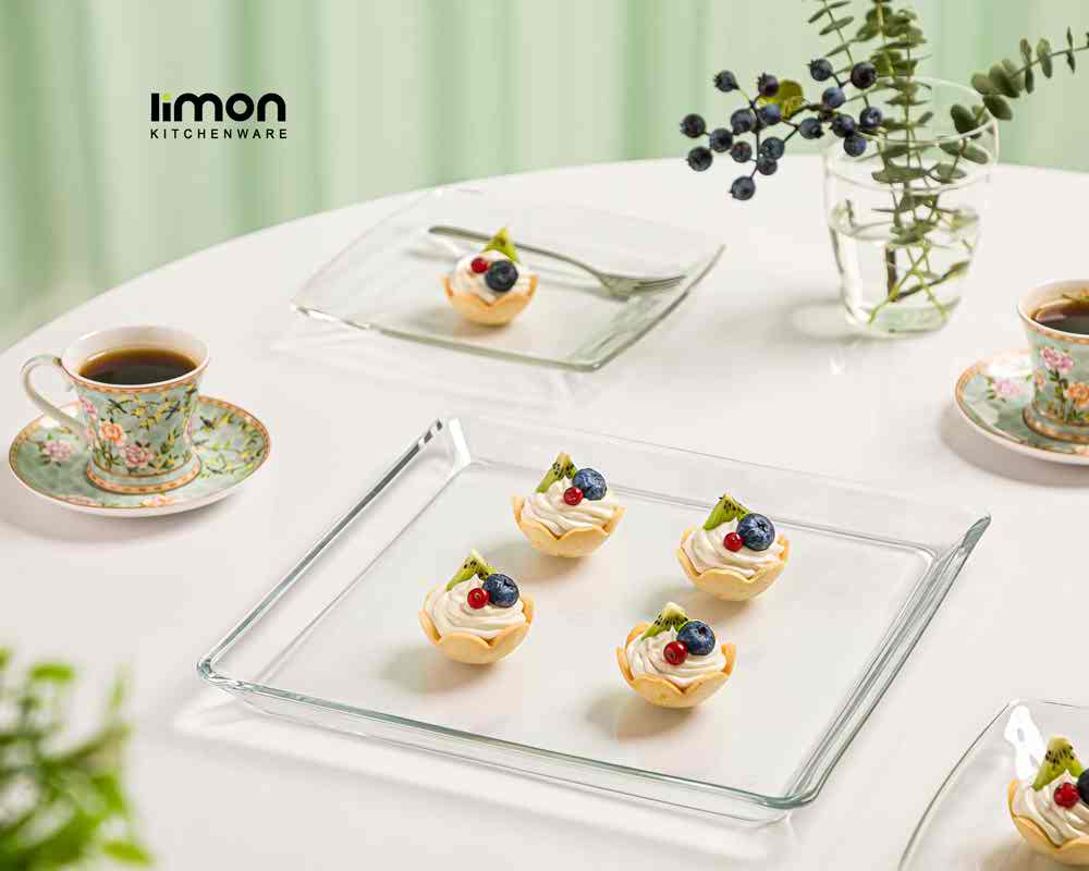 ظرف شیرینی خوری شیشه ای