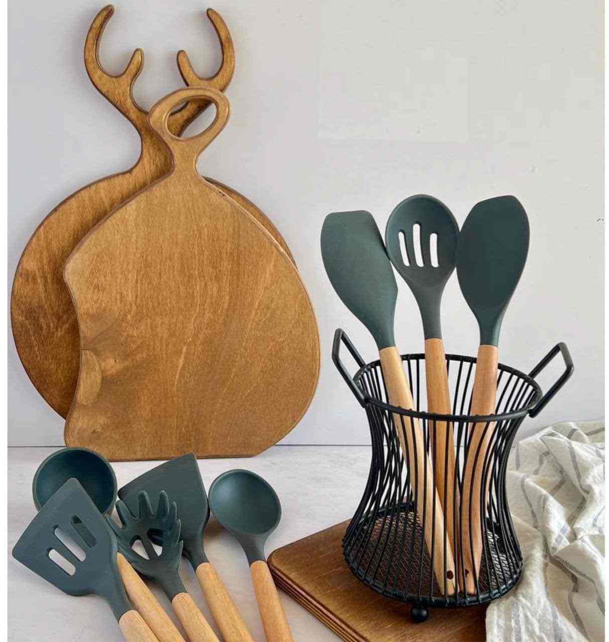 ملاقه های چوبی و سیلیکونی
