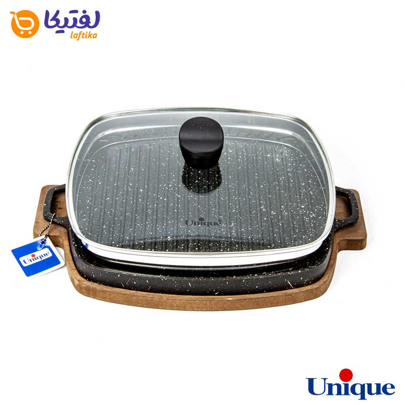 ابعاد تابه گریل چدنی یونیک مربع un6017