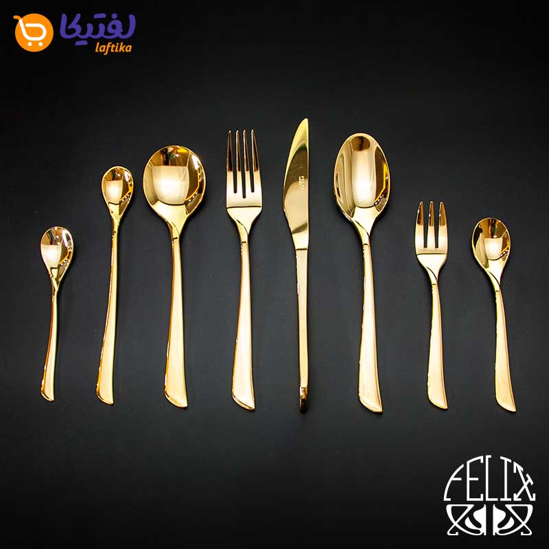 ویژگی سرویس قاشق چنگال طلایی