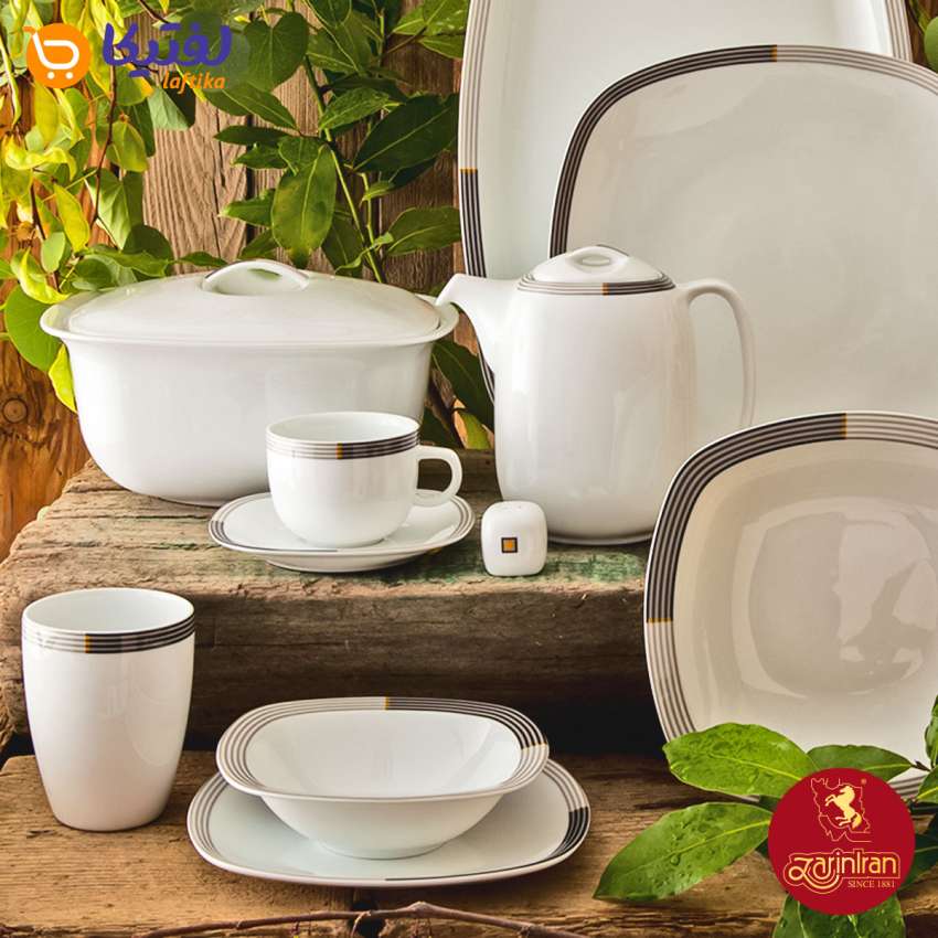 خرید سرویس وگاس اوریت 12 نفره چینی زرین کواترو 98 پارچه