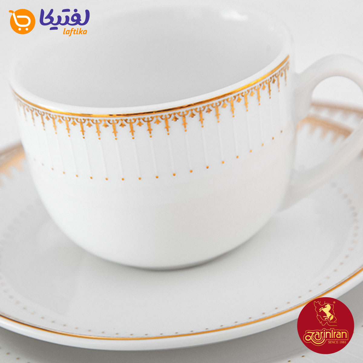 ابعاد سرویس 6 نفره چینی زرین طرح ایتالیا اف سپیدار