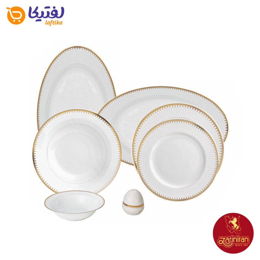 زیبایی سرویس 6 نفره چینی زرین طرح ایتالیا اف سپیدار