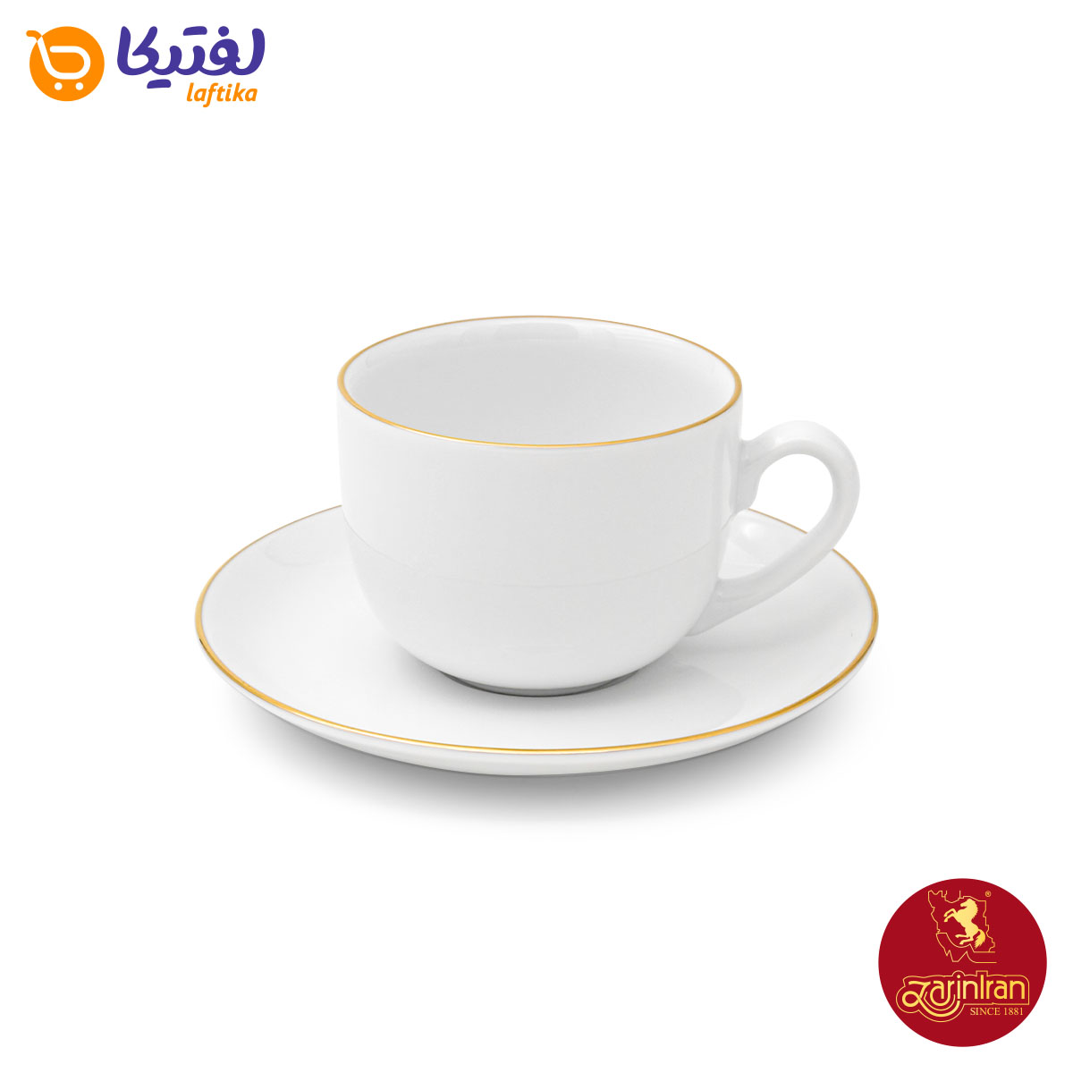 ابعاد چینی زرین ایتالیا اف لب طلایی