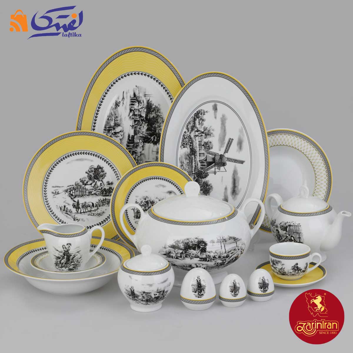 کیفیت ساخت سرویس چینی زرین ویلیج 12 نفره ایتالیا اف 102 پارچه