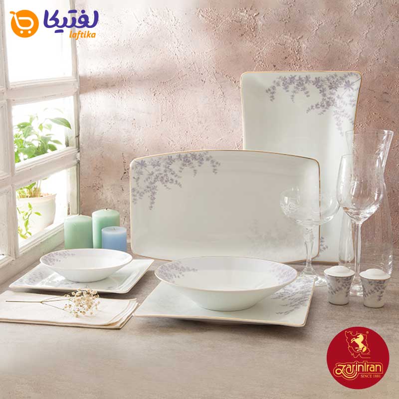 کیفیت ساخت سرویس چینی زرین وینچی فرن بنفش 6 نفره 30 پارچه
