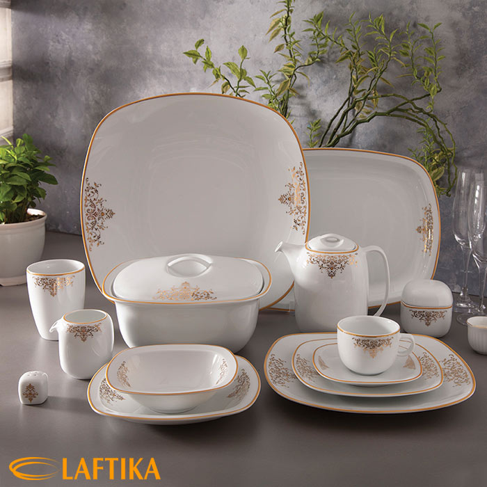خرید سرویس چینی مونت کارلو طلایی چینی زرین کواترو 12 نفره