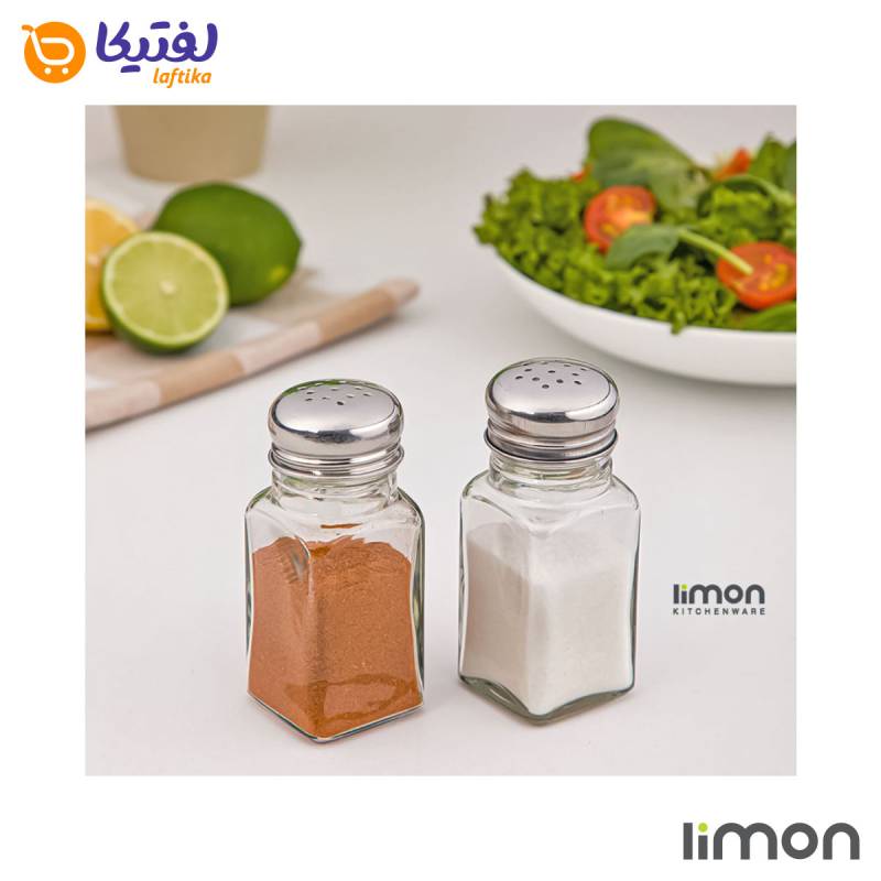 نمکدان شیشه ای در استیل
