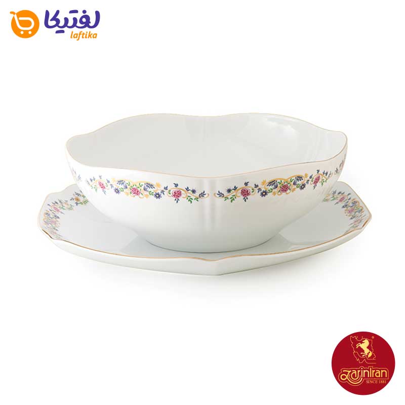 کیفیت ساخت سرویس چینی زرین قاب و قدح هگزان گلستان