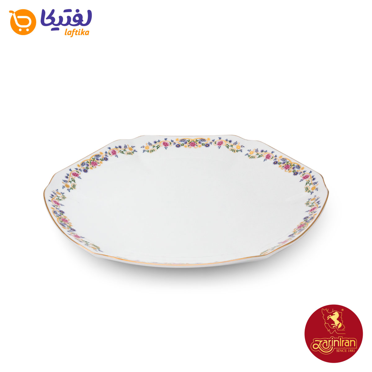 ویژگی سرویس چینی زرین قاب و قدح هگزان گلستان