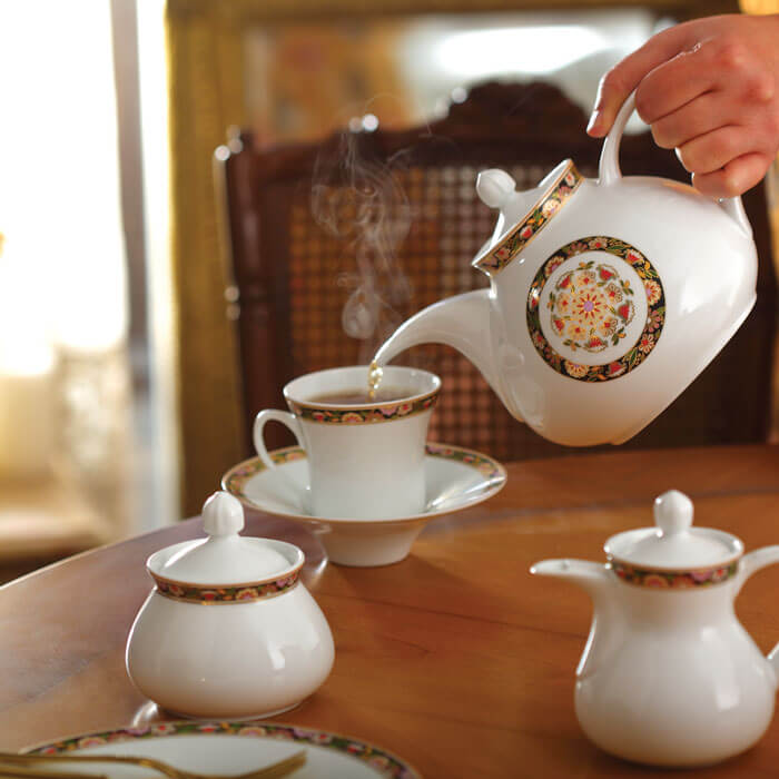 مشخصات سرویس چای خوری گلدن گاردن شهرزاد چینی زرین