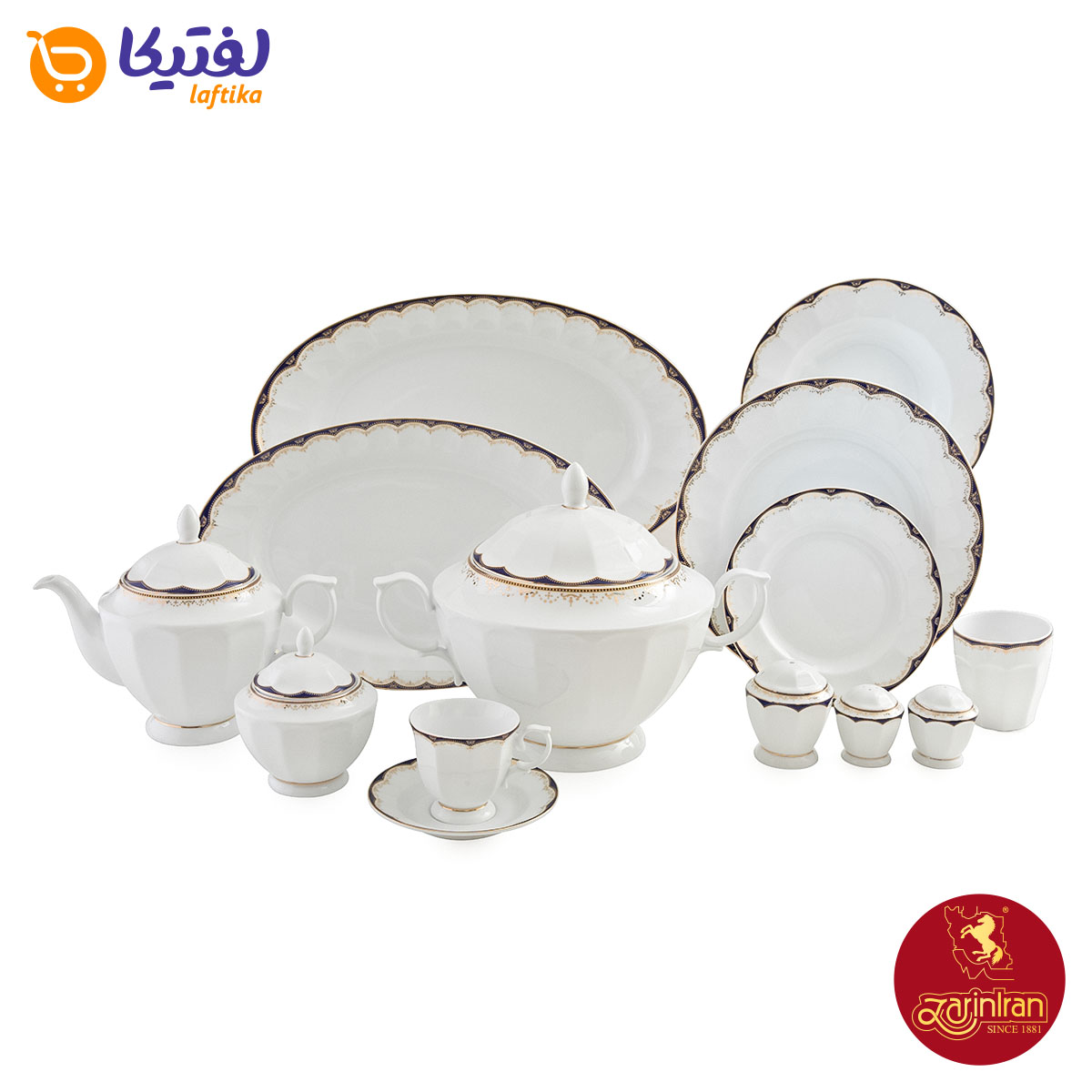 سرویس چینی زرین النور نئوکلاسیک 12 نفره 103 پارچه
