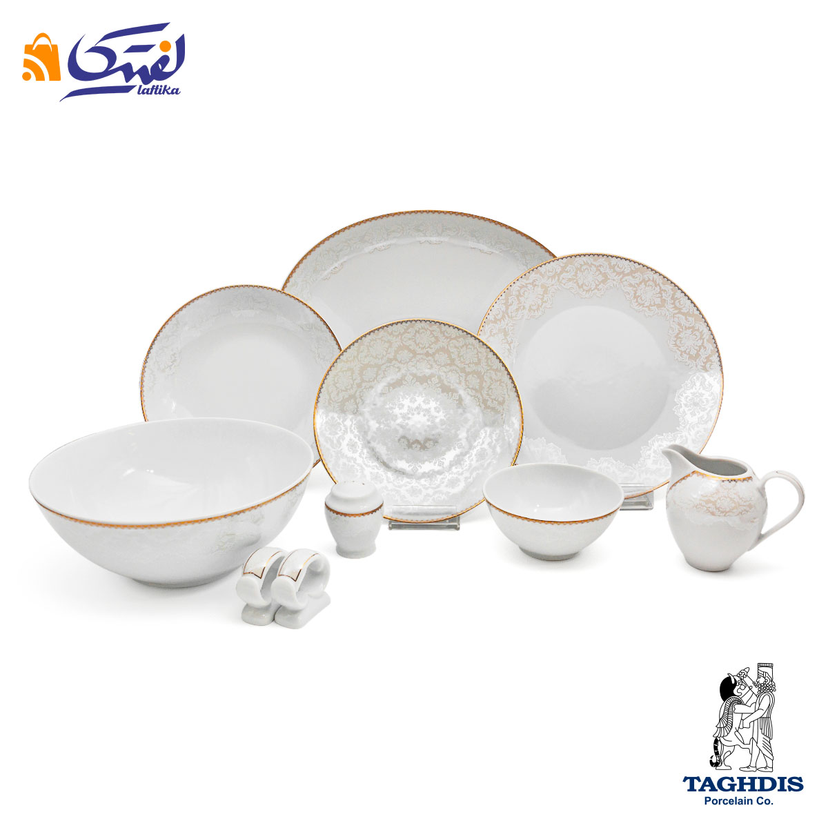 سرویس چینی مدیسا کلاسیک طلا تقدیس 6 نفره 32 پارچه