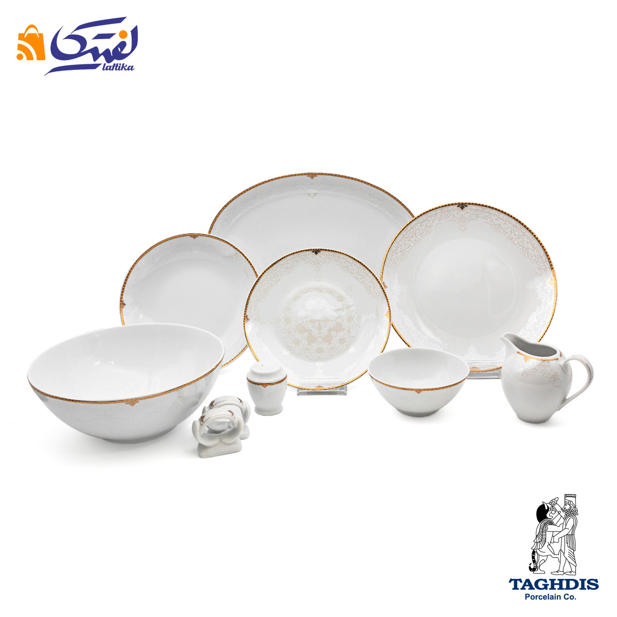سرویس کلاسیک رانا طلا چینی تقدیس 6 نفره
