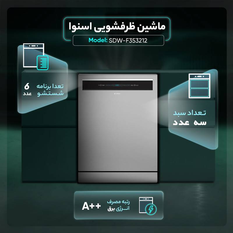 خرید اقساطی  ماشین ظرفشویی اسنوا