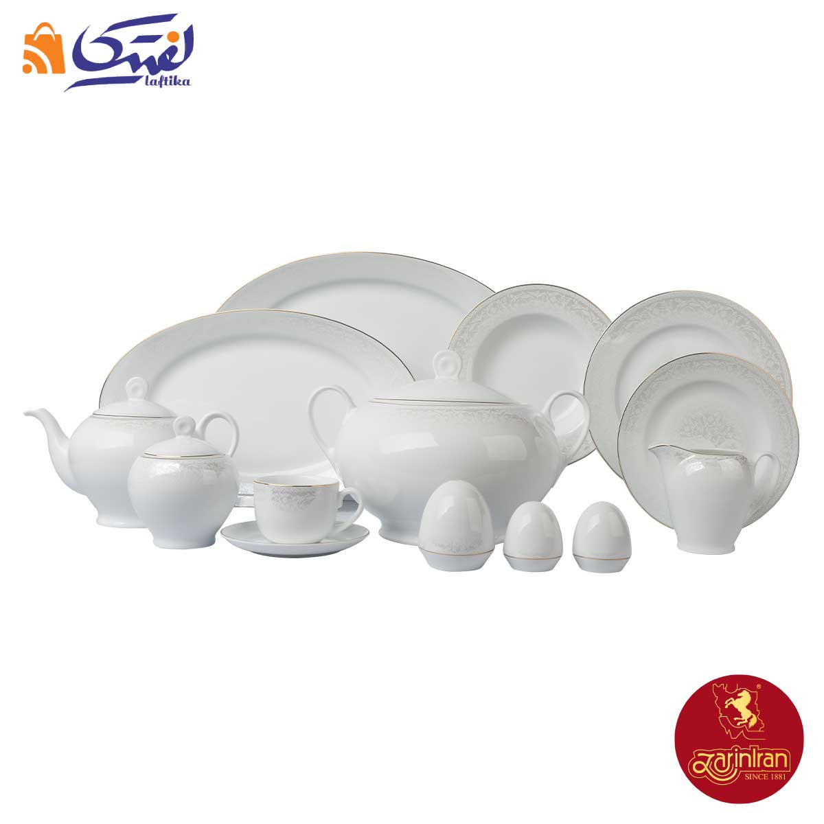 خرید لقساطی  سرویس سیلوان 12 نفره چینی زرین