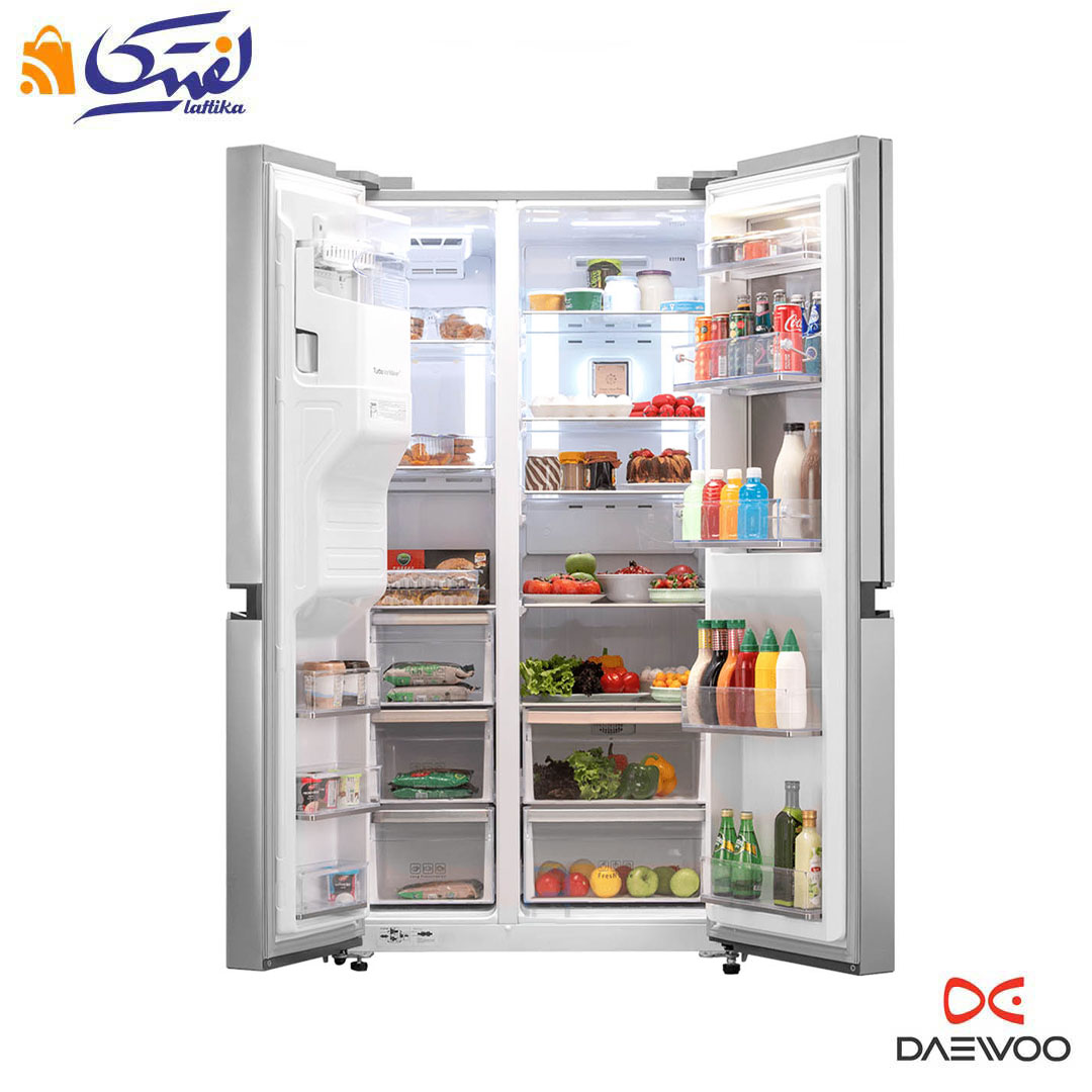 ظرفیت و طراحی داخلی یخچال فریزر SXI30-10 دوو