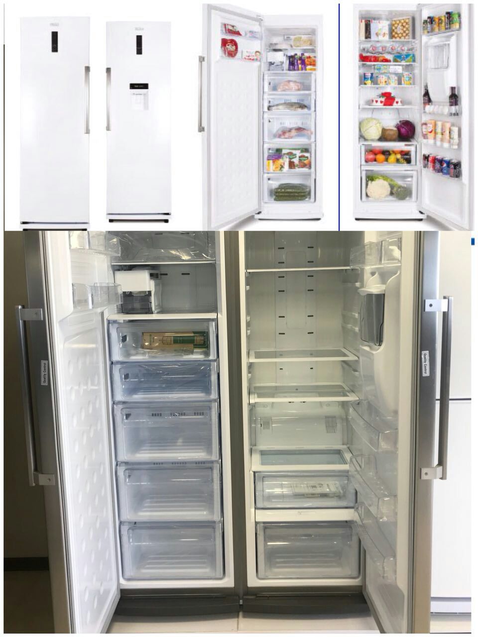 یخچال فریزر دو قلو با آب‌سردکن و یخ‌ساز (With Water & Ice Dispenser)