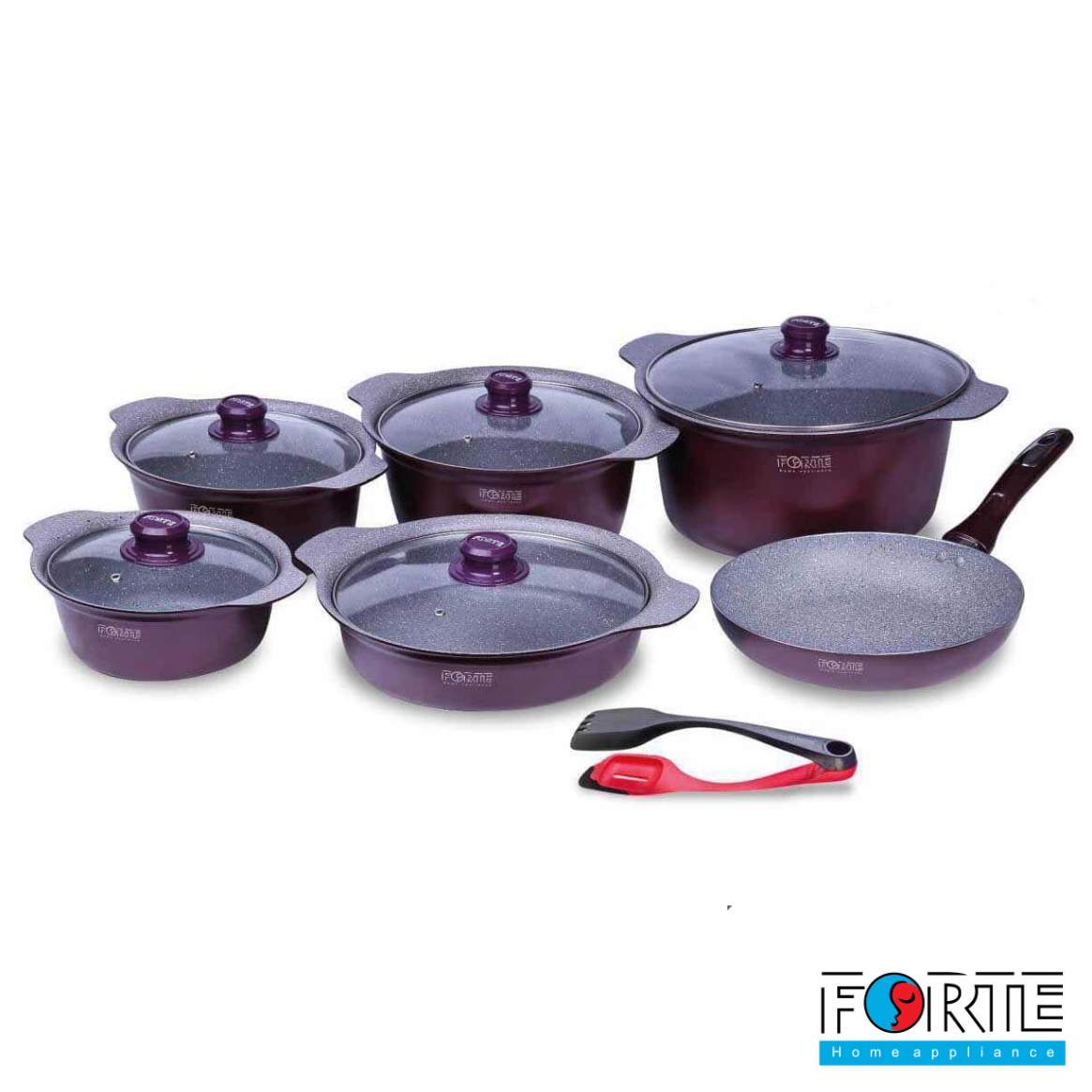 خرید بهترین سرویس قابلمه خارجی فورته 13 پارچه بنفش