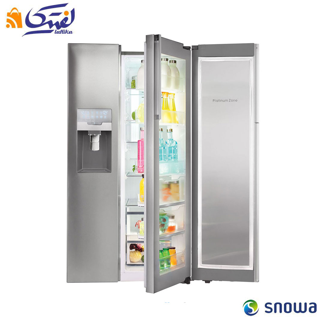 ظرفیت و طراحی داخلی یخچال فریزر S3Di-L300 اسنوا  35 فوت ساید بای ساید 
