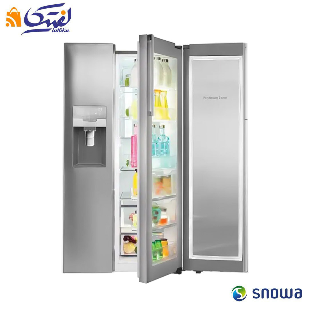 طراحی مدرن با درب سوم و دستگیره مخفی یخچال فریزر S3Di-S100 اسنوا سری فرنیا 27 فوت