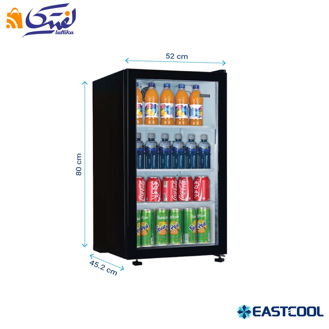 یخچال هتلی TM-4294-CS ایستکول 5 فوت درب شیشه ای 