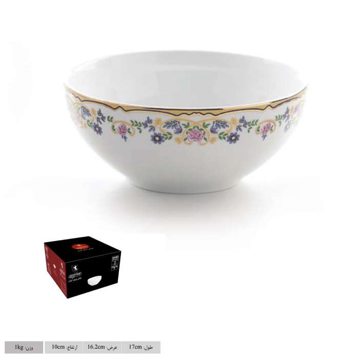 چینی زرین پیاله ایتالیا اف سایز 25 طرح گلستان