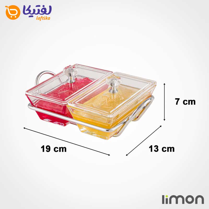قیمت و خرید اردورخوری شیشه ای لیمون مستطیل 2 خانه 2103