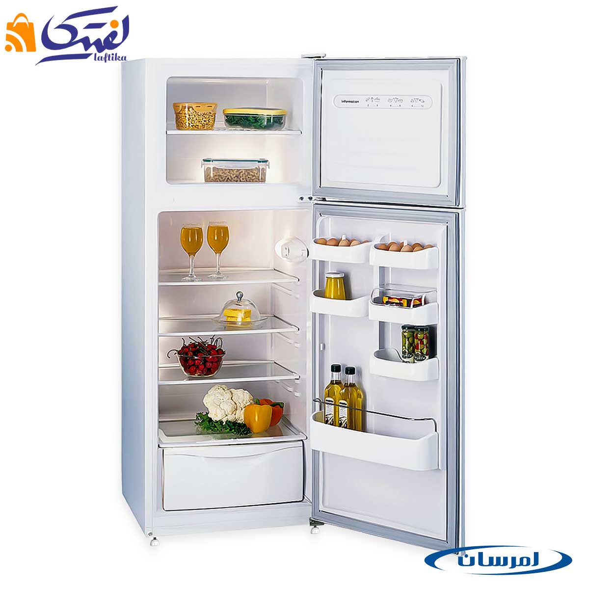 فضای داخلی یخچال فریزر امرسان کمبی TFH14T سایز 14 فوت