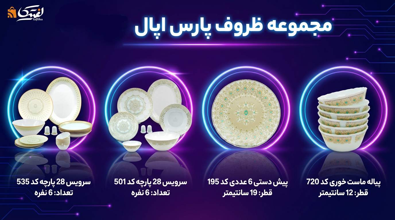 خرید ظروف پارس اپال
