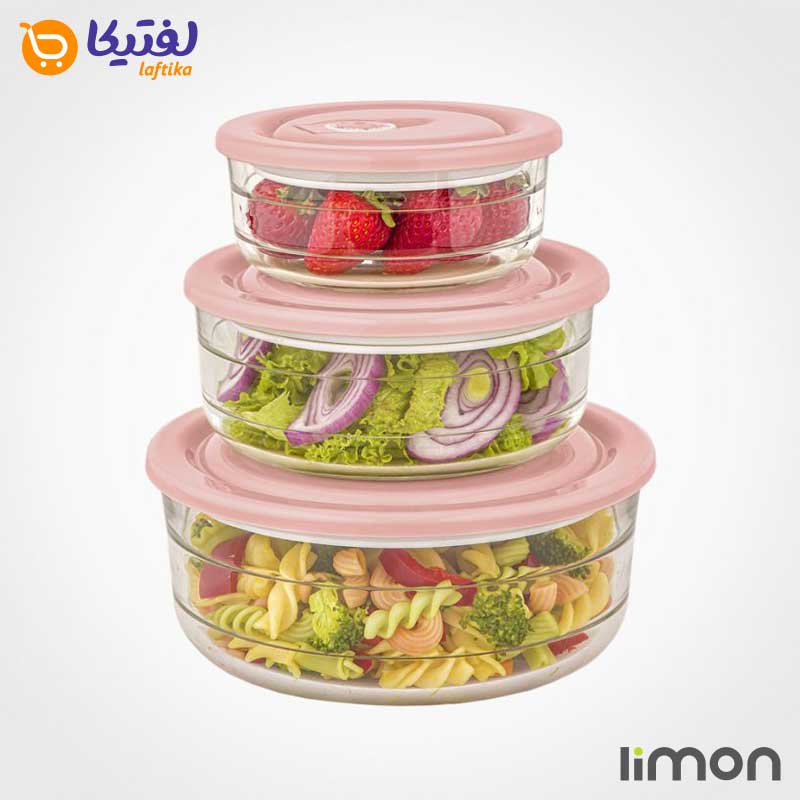 ست ظرف شیشه ای وکیومی تاریخ دار لیمون 1230