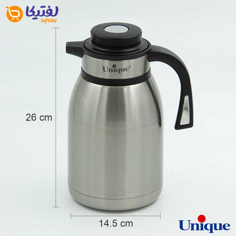 ابعاد فلاسک UN-1838 یونیک 2 لیتری داخل استیل 