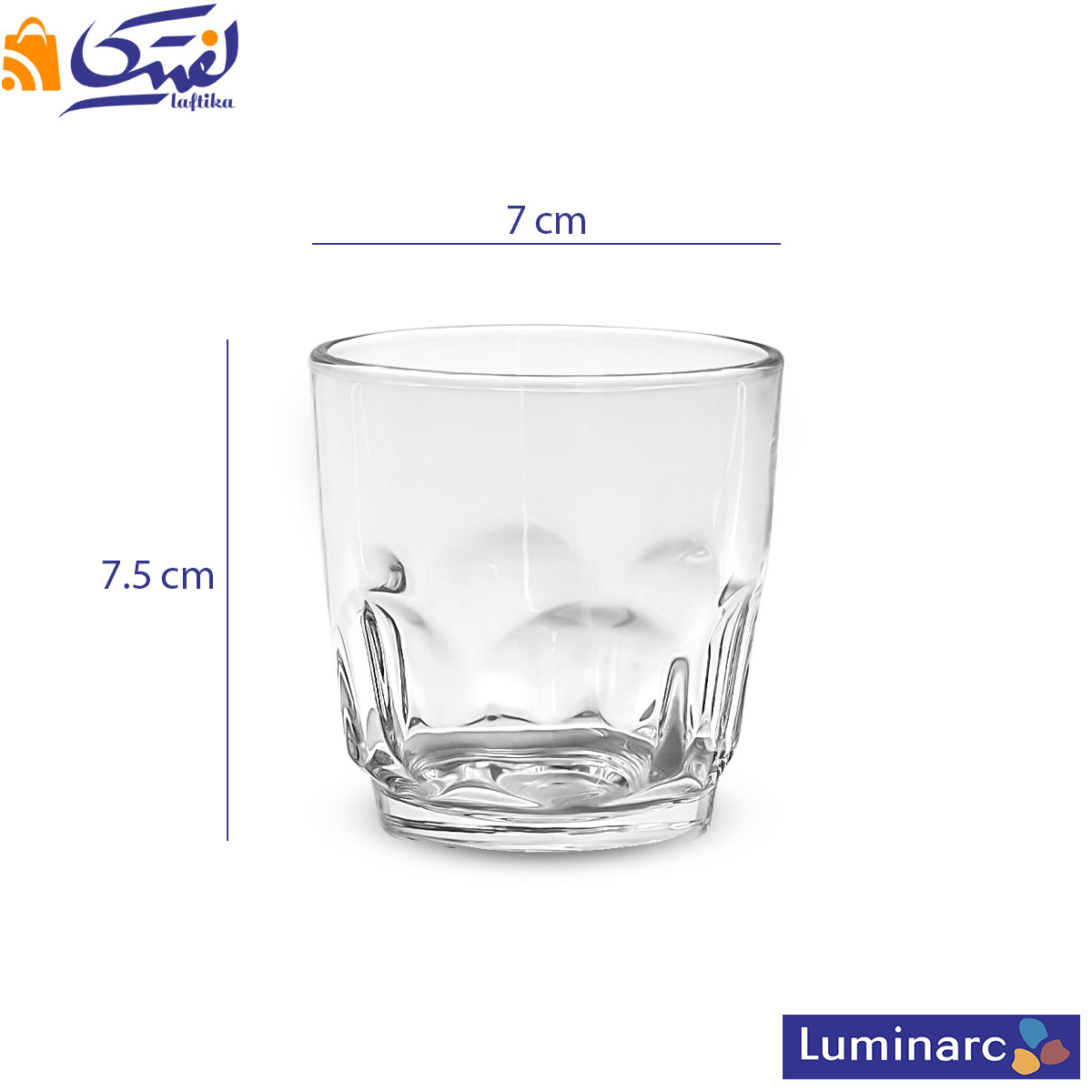 استکان آرک لومینارک فرانسه دارای ارتفاع 7 و قطر 7.5 سانتیمتر