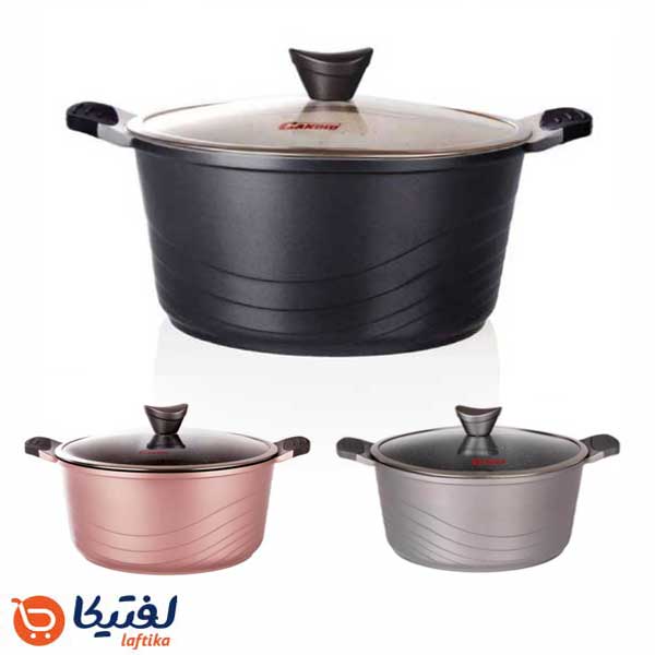 تنوتع رنگی قابلمه گرانیتی کاندید مدل اوشن سایز 28