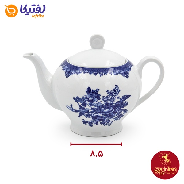 ابعاد قوری چینی زرین ایتالیا اف طرح فلورانس سایز 8