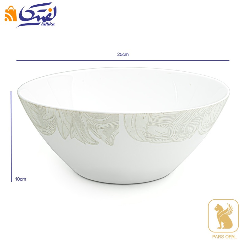 کاسه بزرگ سرویس طرح برگ پارس اپال 6 نفره 