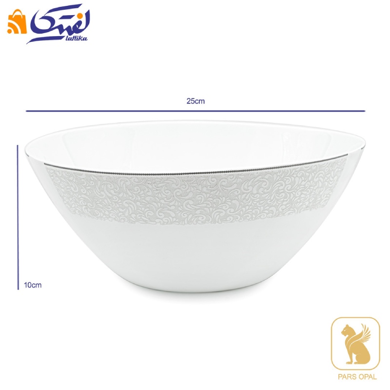 کاسه بزرگ سرویس طرح مدرن پارس اپال 6 نفره