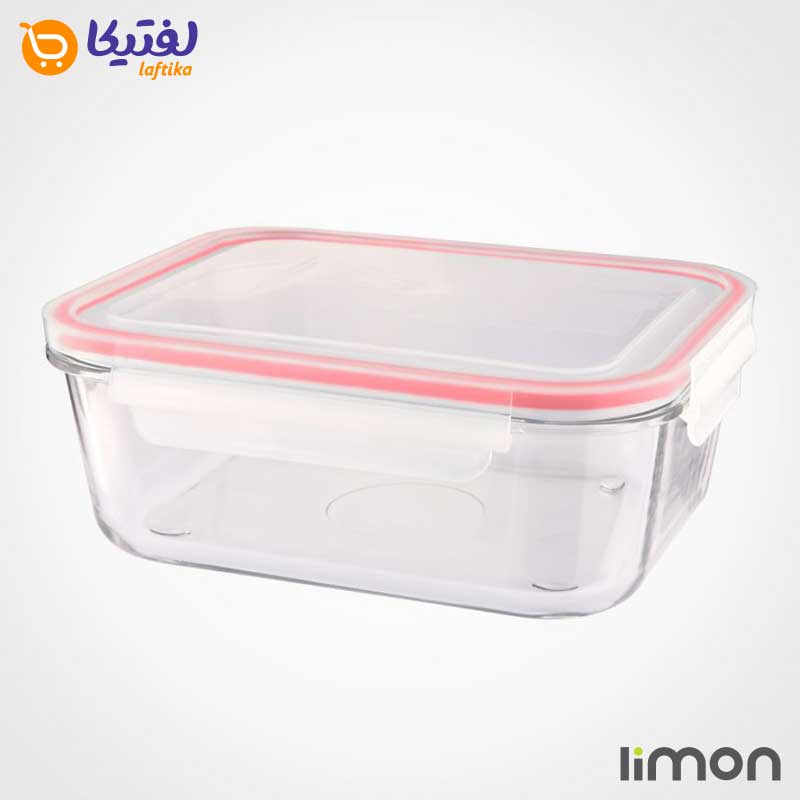 ظرف شیشه ای مستطیلی 1/7 لیتر لیمون