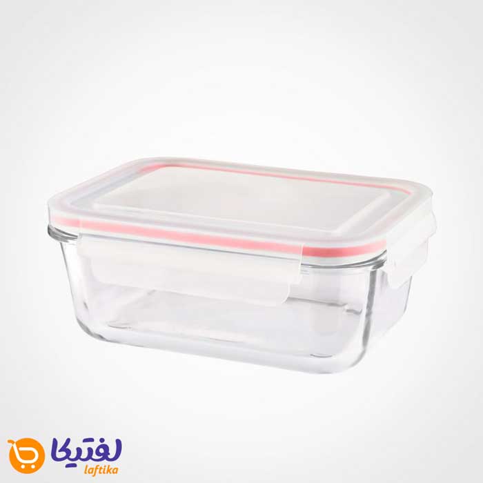 ظرف شیشه ای مستطیل لیمون