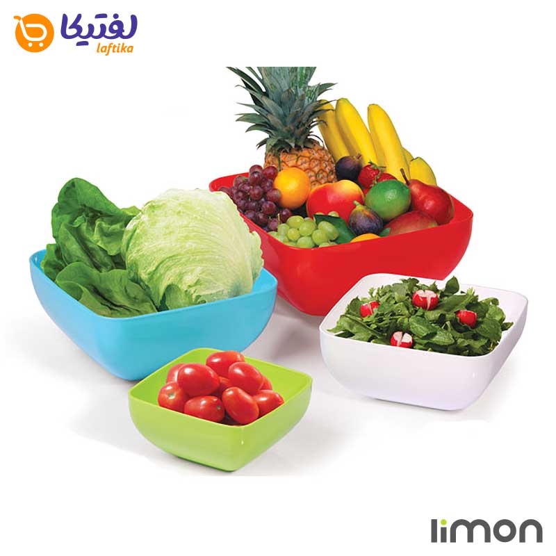 خرید ست کاسه چهارگوش لیمون 996