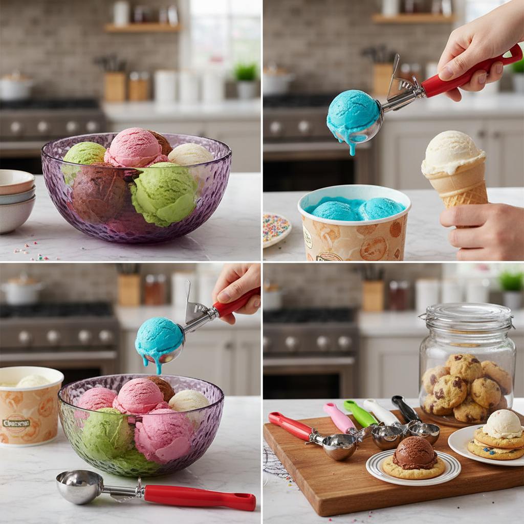 قیمت و خرید قاشق بستنی فنر دار بزرگ استیل یونیک مدل UN-3120