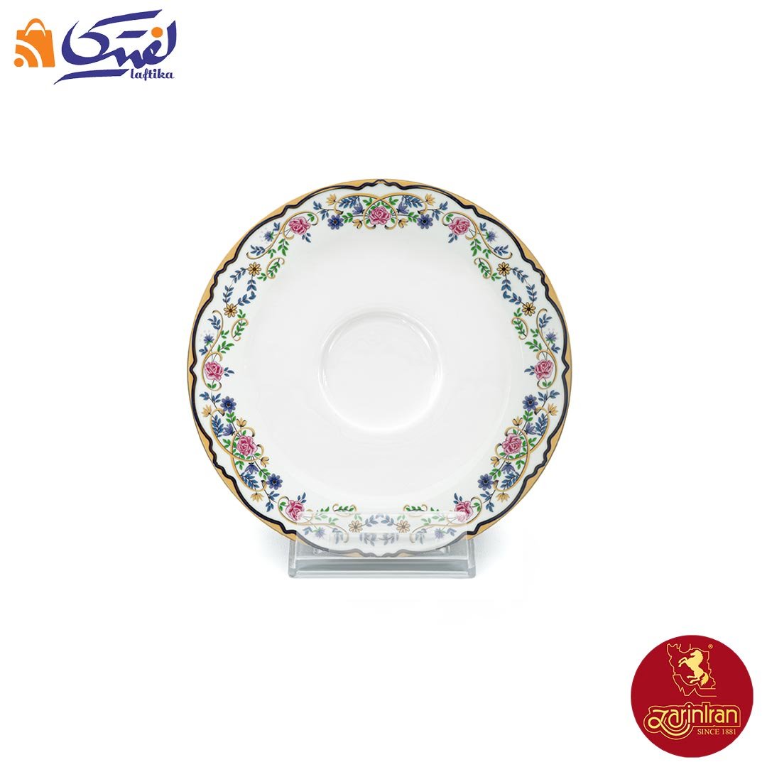 نعلبکی چینی زرین طرح گلستان سایز 13