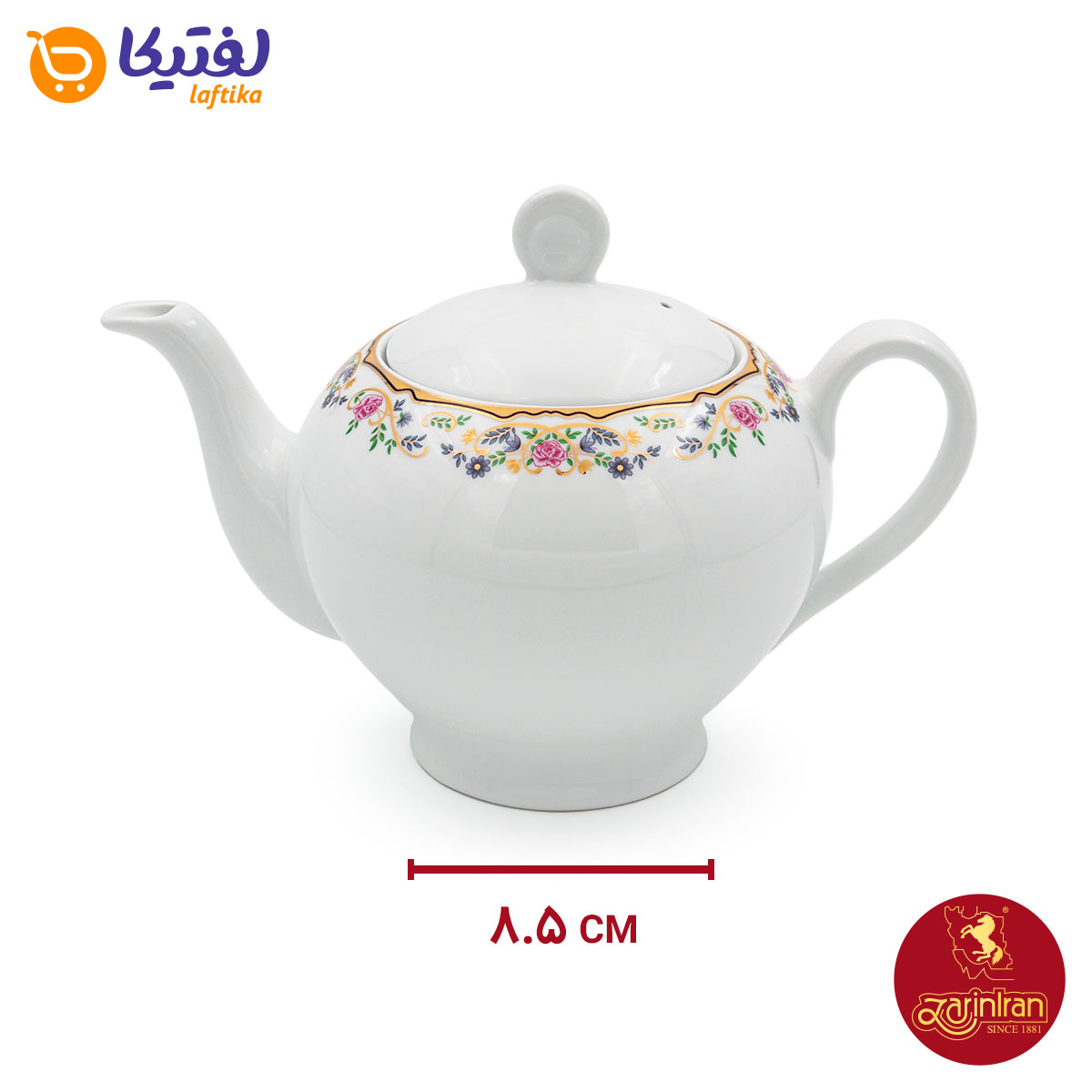 خرید قوری چینی زرین طرح گلستان با بهترین قیمت در لفتیکا