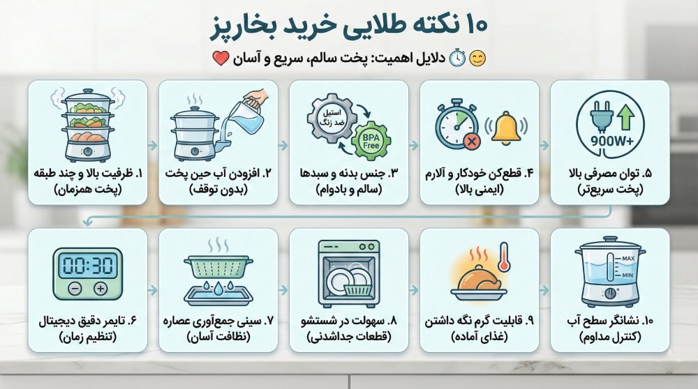 نکات مهم هنگام خرید بخارپز