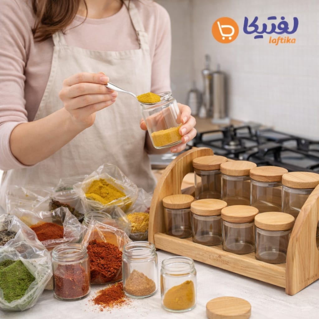 خرید بهترین مدل جا ادویه ای چوبی برای جهیزیه در لفتیکا