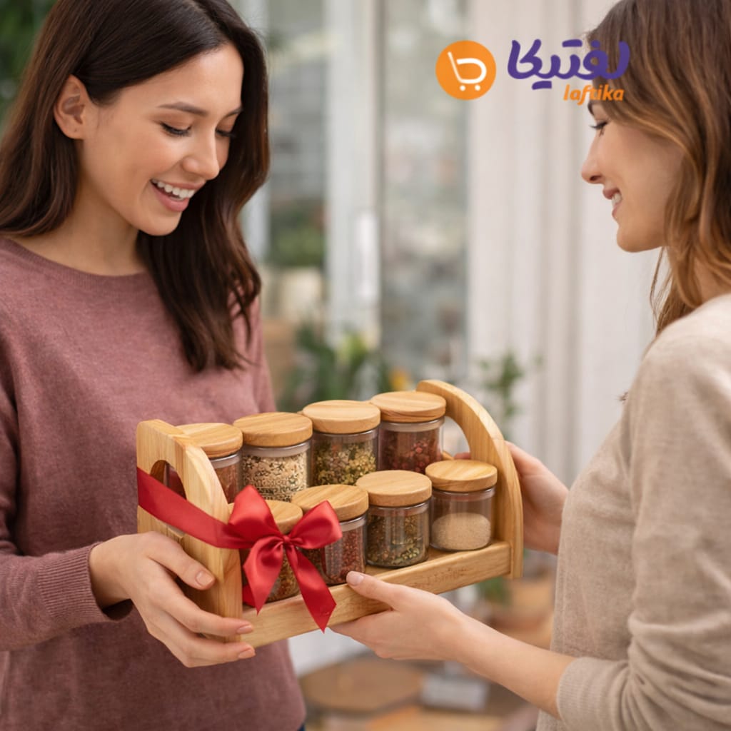 خرید اینترنتی جا ادویه ای چوبی بامبو یونیک - ارسال فوری