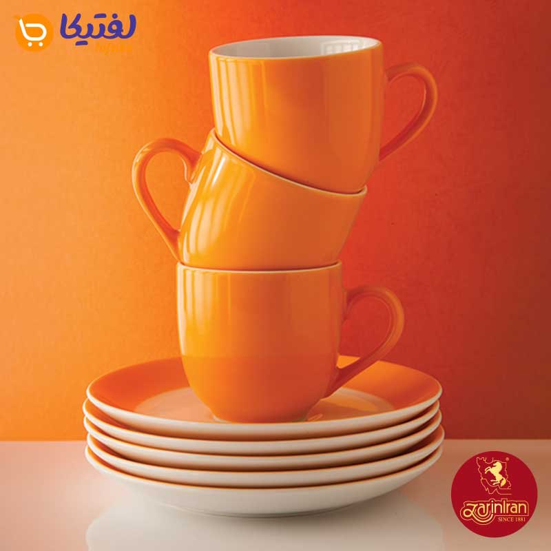 فنجان نعلبکی نارنجی