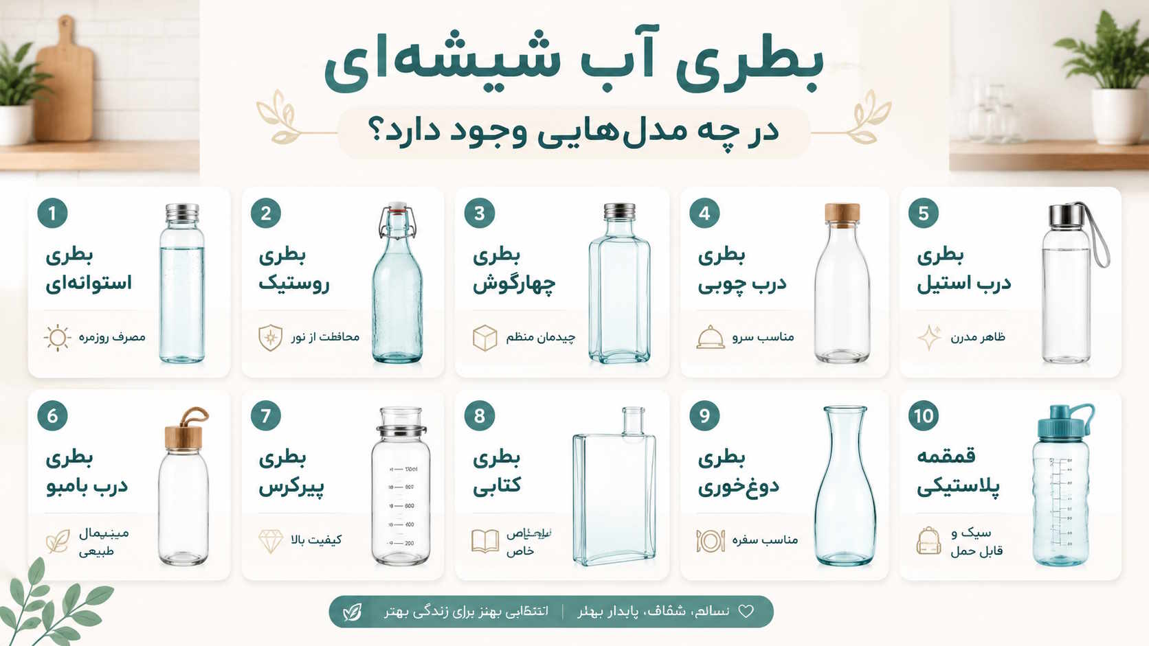قیمت بطری شیشه ای