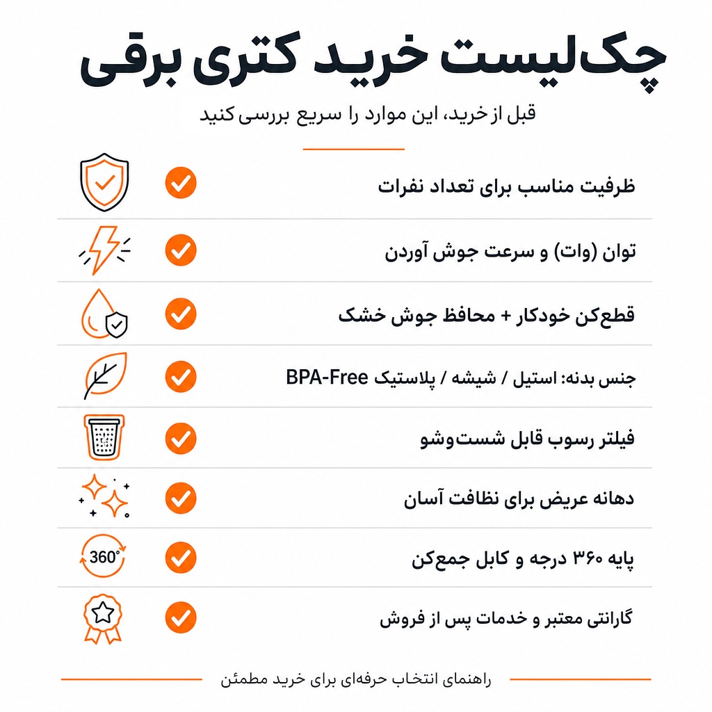 راهنمای خرید کتری برقی