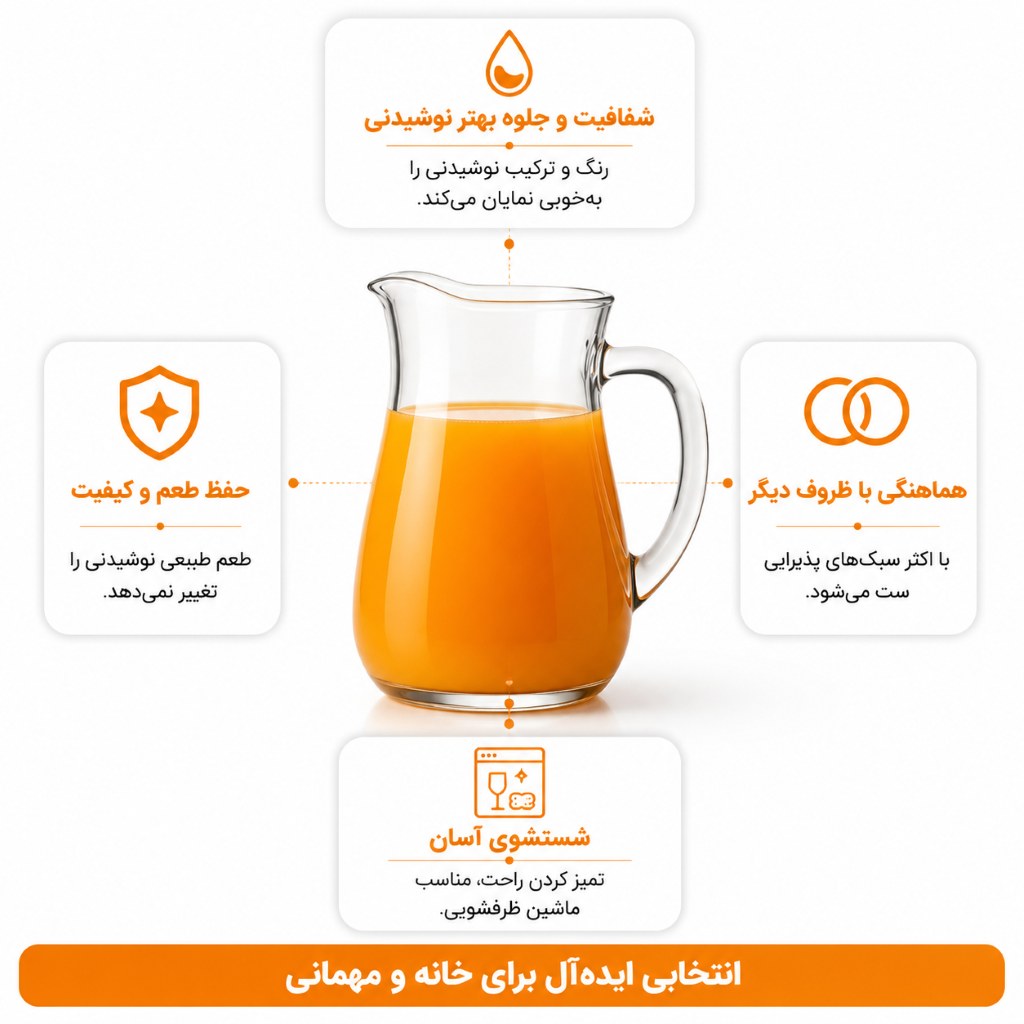 پارچ شیشه ای مدل جدید